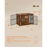 38.6 Inch Dog Crate Furniture End Table for Dogs up to 70 lb