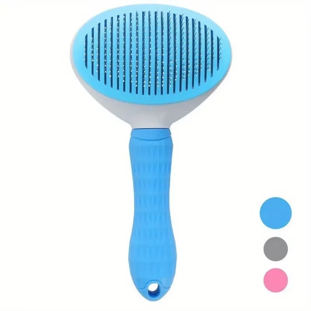 Round Head Self-Cleaning Slicker Brush for Dogs and Cats