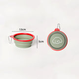 Collapsible Dog Bowl 350ml with Clip for Travel and Walks