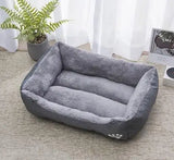 Plush Rectangle Dog Bed with Raised Sides in Candy Colors