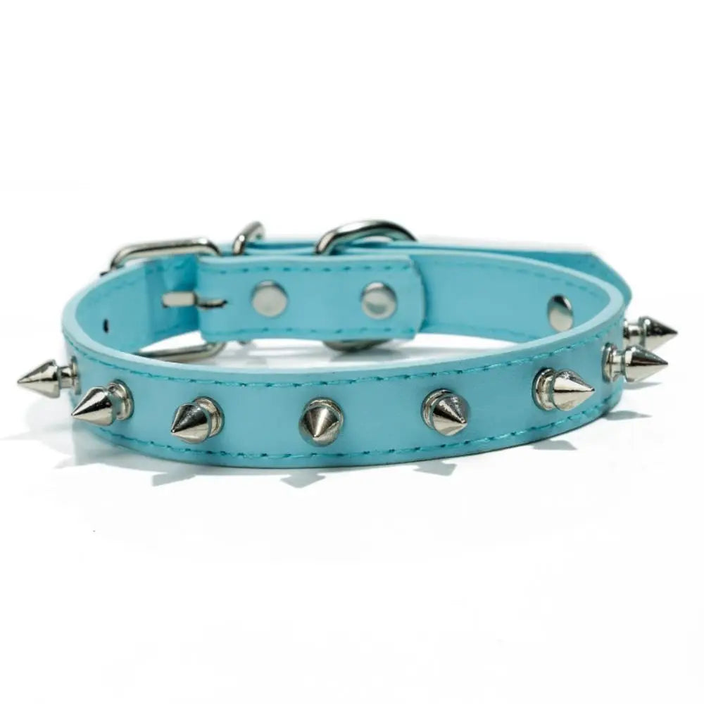 Spiked Studded Dog Collar in PU Leather for Dogs