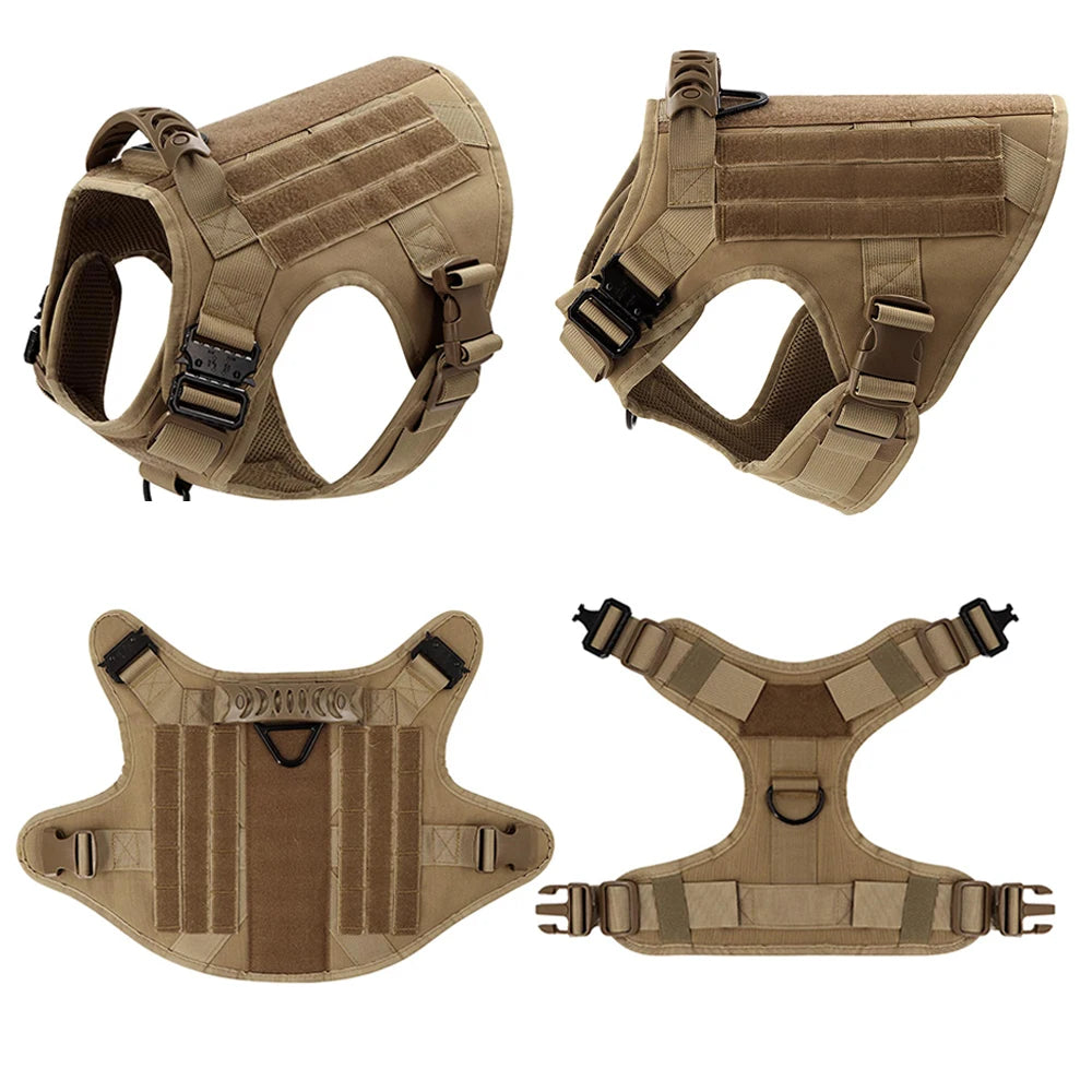 Tactical Dog Harness with MOLLE Panels for Medium & Large Dogs