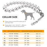 Pearl Dog Necklace for Medium and Large Dogs, Adjustable Fit