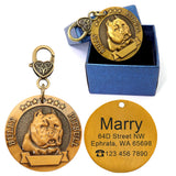 Personalized Dog Breed ID Tag with Engraved Name and Address