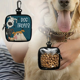 Dog Treat Pouch with Clip, Zippered Cartoon Dog Training Bag
