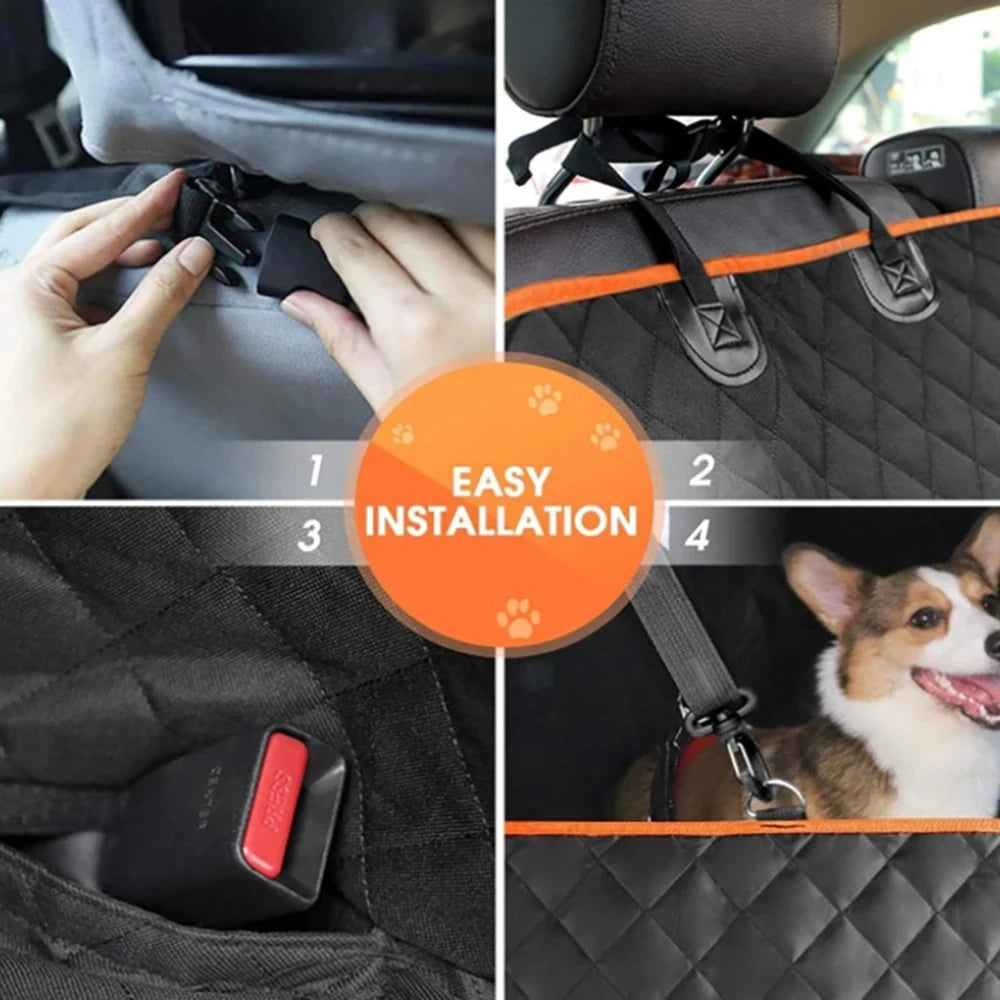 Waterproof Dog Car Seat Cover Hammock for Back Seats