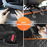 Waterproof Dog Car Seat Cover Hammock for Back Seats