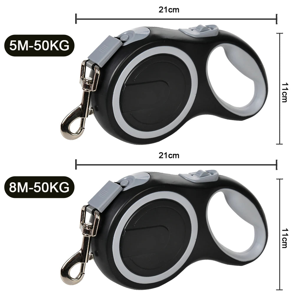 Retractable Dog Leash, 16 or 26 ft, for Dogs up to 110 lb
