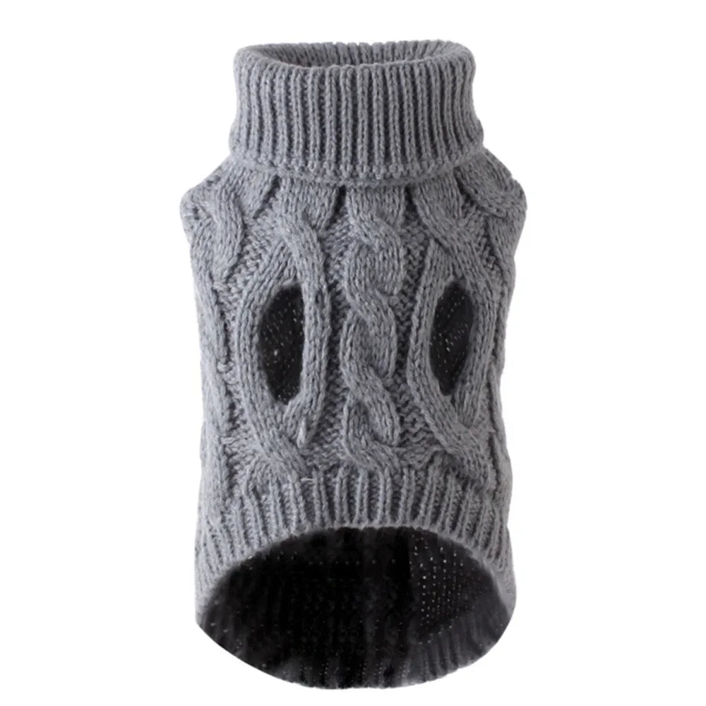 Knitted Dog Sweater for Small Dogs, Warm Pullover for Winter