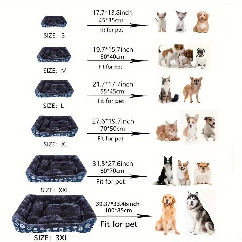 Bolster Dog Bed with Non-Slip Base for Small to Large Dogs