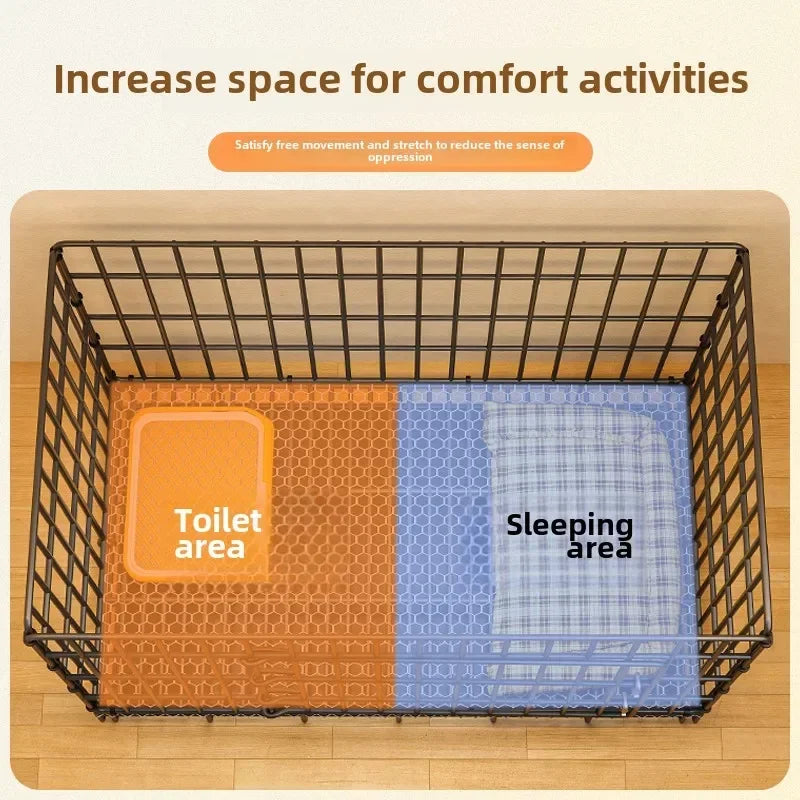 Folding Dog Cage with Pull-Out Tray for Small & Medium Dogs