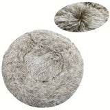 Round Plush Dog Bed, Fluffy Donut Bed for Small to Large Dogs