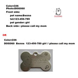 Bone Shaped Dog ID Tags, 2-Pack with Two-Sided Engraving