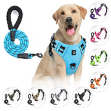 No Pull Dog Harness and Leash Set with Front and Back Clips
