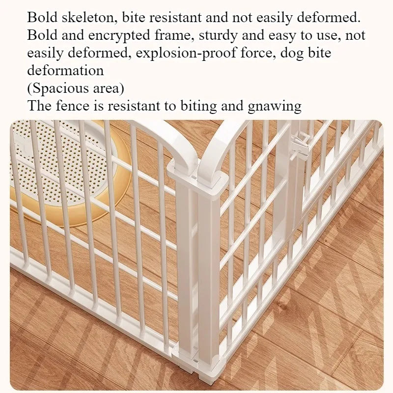 Indoor Dog Playpen with Self-Locking Gate for Small & Medium Dogs