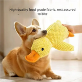 Plush Duck Squeaky Dog Toy, Soft Textured Fabric