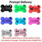 Bone Shaped Dog ID Tags, 2-Pack with Two-Sided Engraving