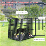 Large Heavy Duty Dog Crate with 4 Lockable Wheels