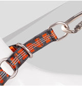 Padded Half Check Dog Collar with P Chain, Reflective Nylon