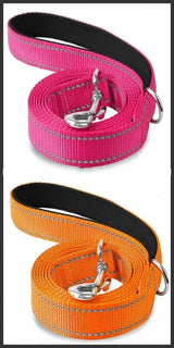 Reflective Nylon Dog Leash with Padded Handle, 4, 5 or 6 ft