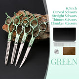 Fenice 6.5 Inch Dog Grooming Scissors Set, Straight, Curved & Thinning