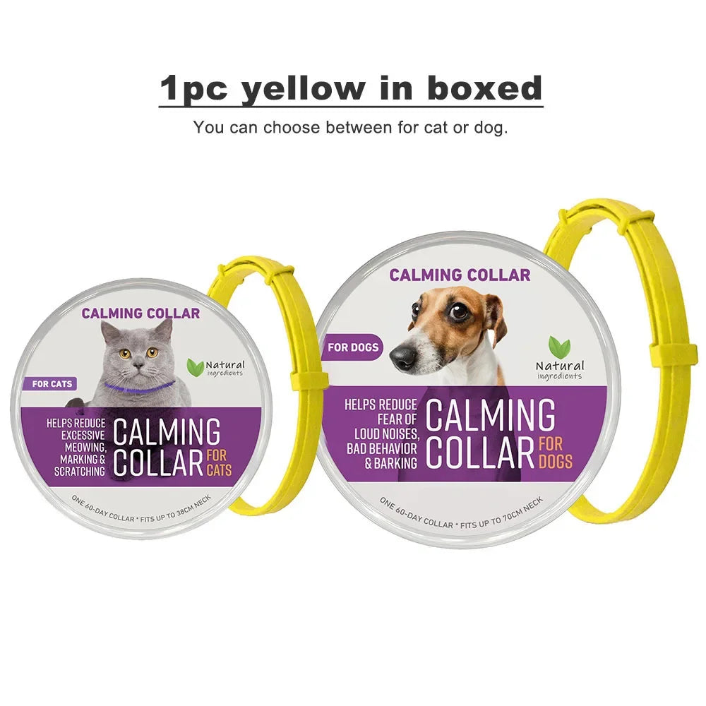 Waterproof Dog Calming Collar, 60-Day Adjustable Collar for All Sizes