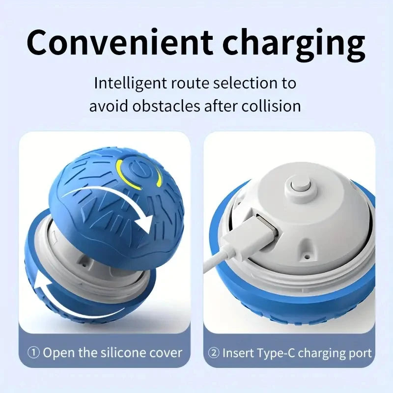 Smart Rolling Dog Ball That Moves on Its Own, USB Rechargeable