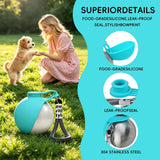 Portable Dog Water Bottle with Fold-Out Silicone Bowl, 9.6 oz