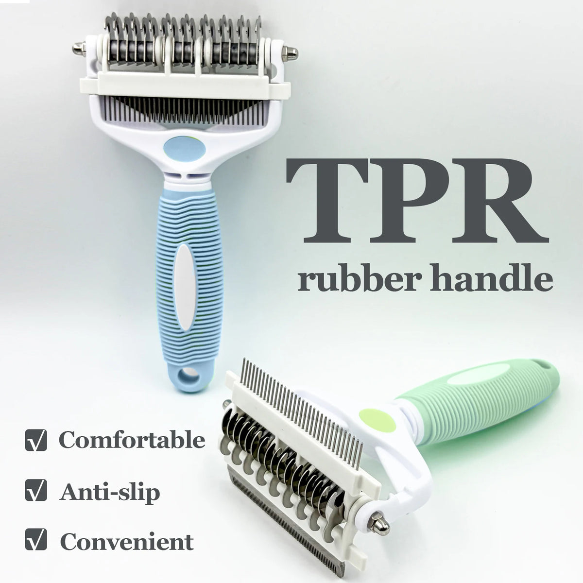 3-in-1 Dog Grooming Tool with Mat Splitter, Deshedder and Comb