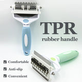 3-in-1 Dog Grooming Tool with Mat Splitter, Deshedder and Comb