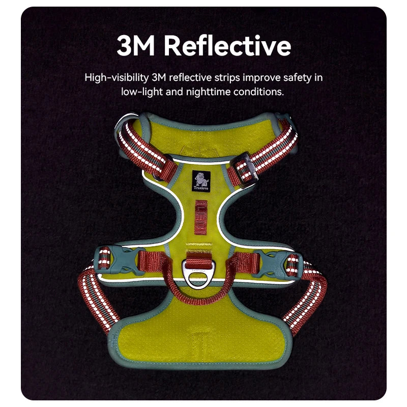 Reflective Dog Harness with Handle, Padded and Adjustable