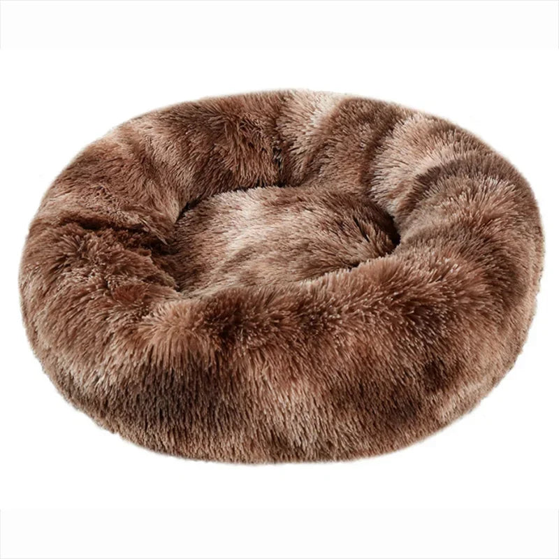 Machine Washable Donut Dog Bed, Plush Round Bed in 6 Sizes