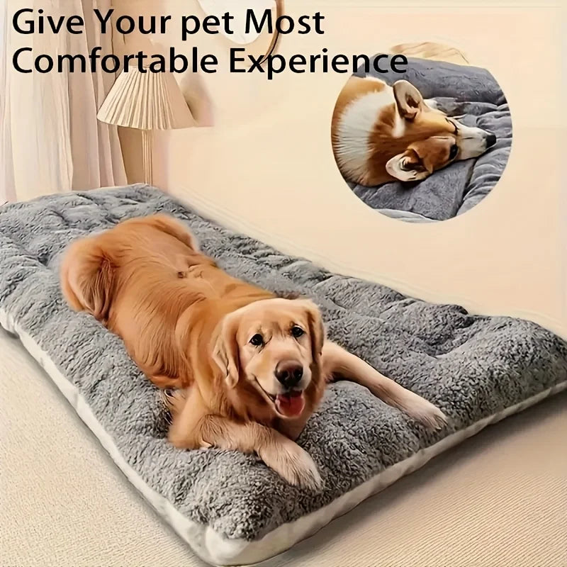 Plush Dog Crate Pad and Sofa Bed, Ultra Soft Pet Mat