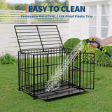 36 Inch Stainless Steel Dog Crate, Stackable Design