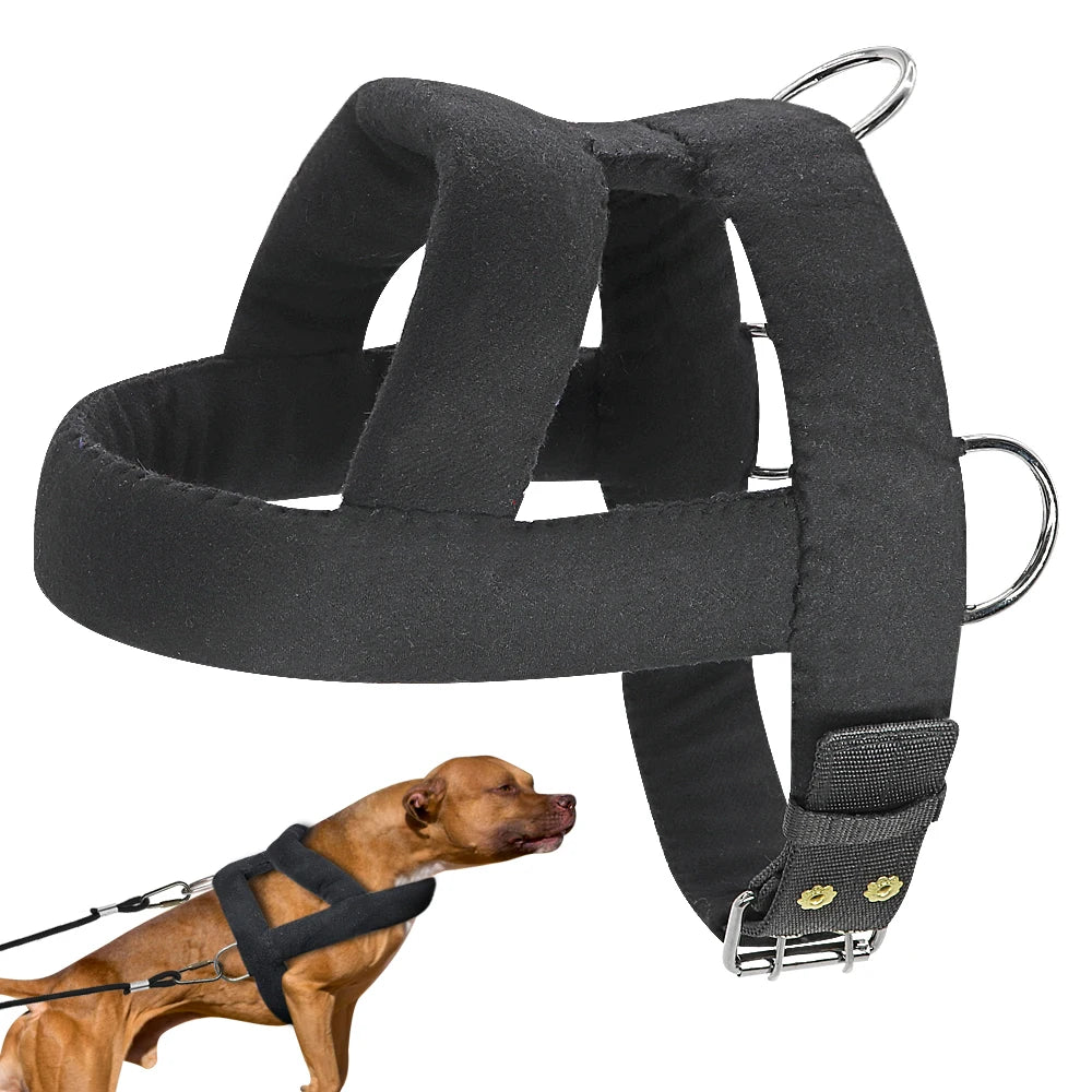 Dog Weight Pulling Harness with Dual 4 ft Pull Lines, Padded
