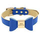 Personalized Bow Dog Collar with Rhinestones for Small Dogs