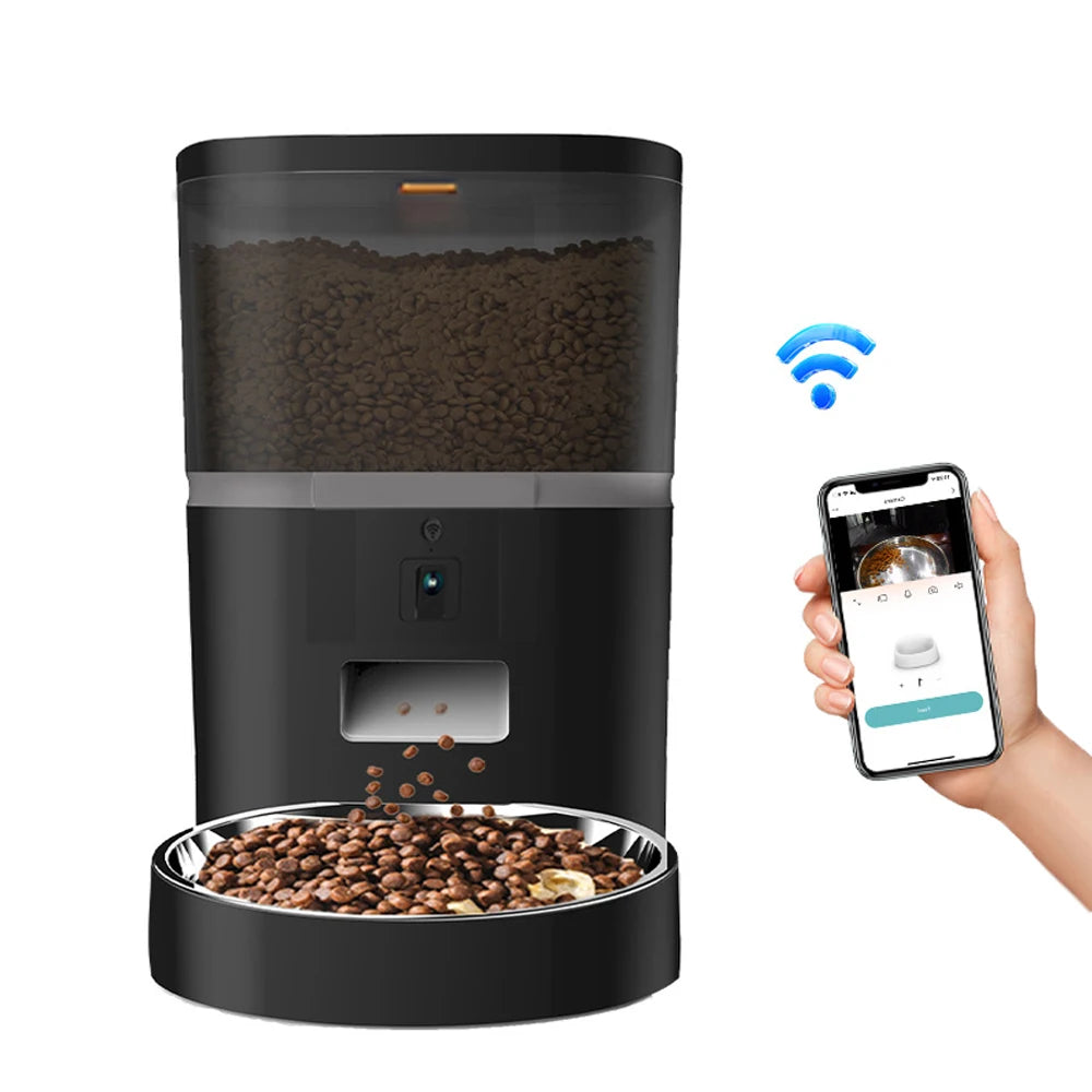 Automatic Dog Feeder with Camera and App Control, 4L