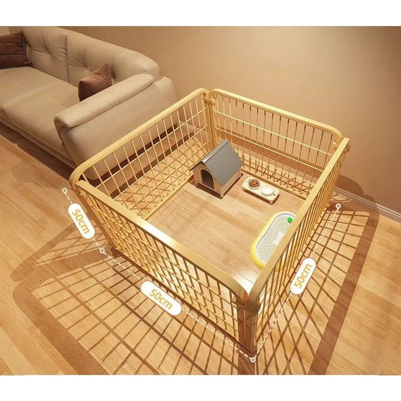 Indoor Dog Playpen with Self-Locking Gate for Small & Medium Dogs