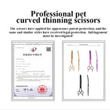 Curved Dog Grooming Thinning Shears, 7.25 Inch Japanese 440C