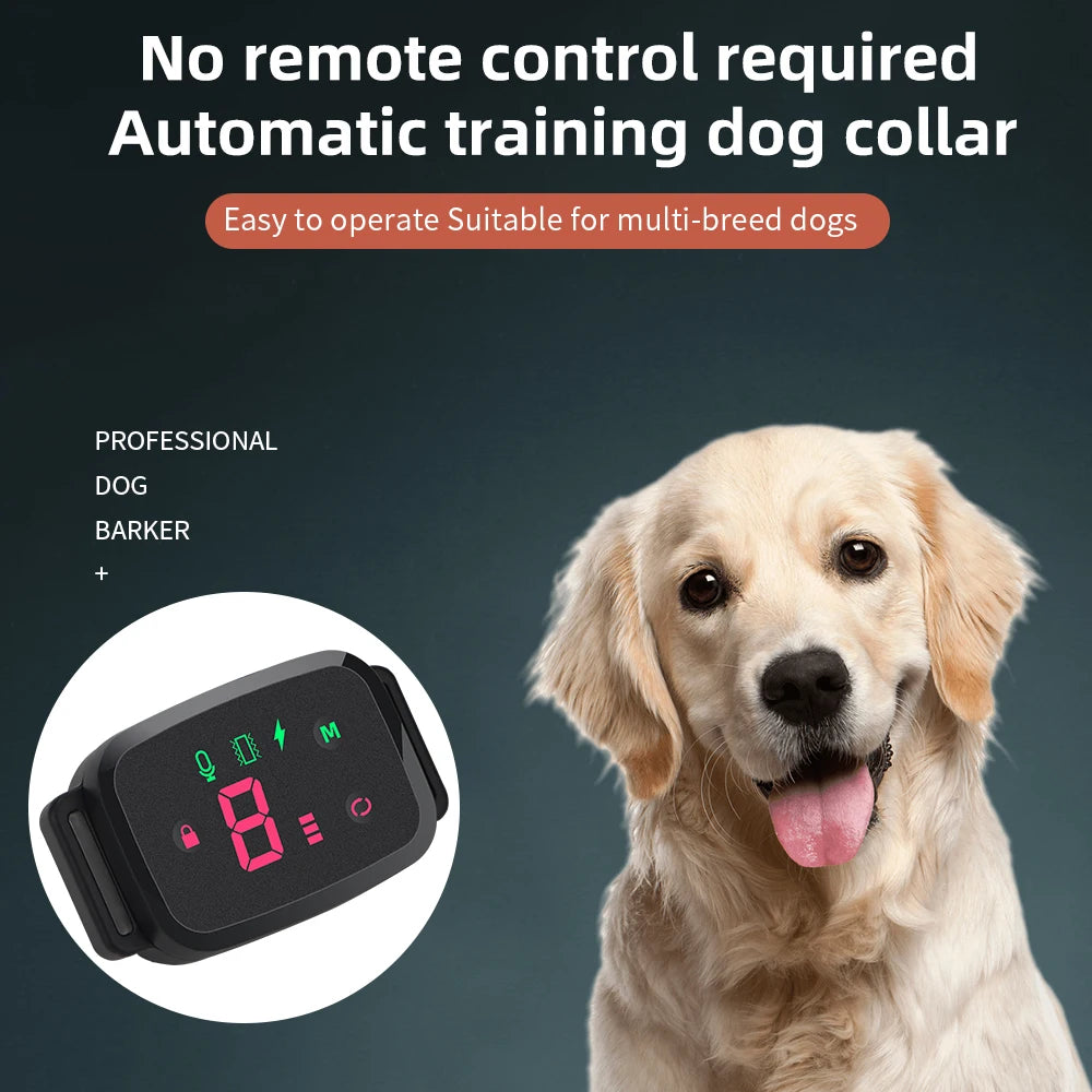 Rechargeable Bark Collar with Sound, Vibration and Static Modes