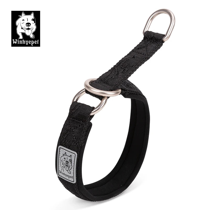 Padded Martingale Dog Collar, Reflective Nylon for Training