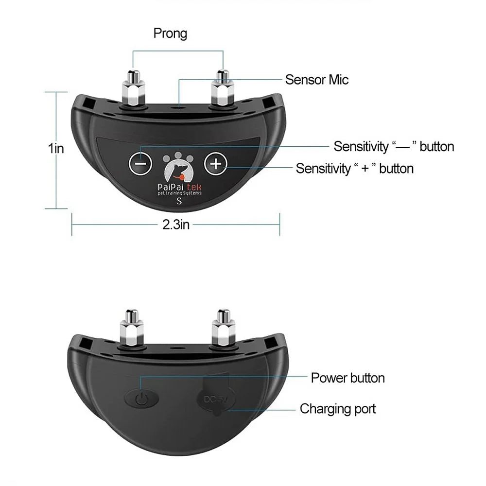 Rechargeable Anti Bark Collar for Dogs with Beep and Static Mode