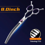Curved Chunkers and Thinners for Dog Grooming, 7 or 7.5 Inch