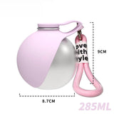 Portable Dog Water Bottle with Built-In Bowl, Stainless Steel