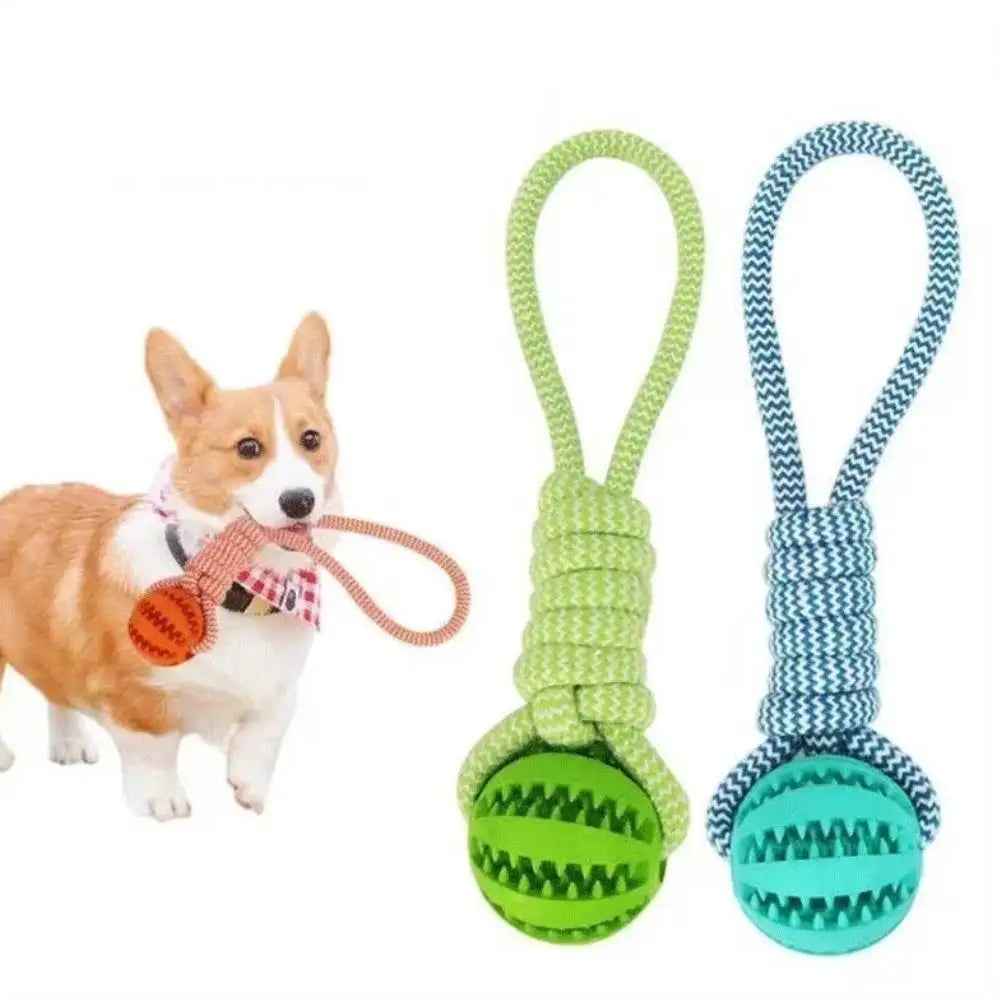 Dog Rope Tug Toy with Treat Dispensing Ball for Small Dogs