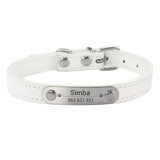 Personalized Dog Collar with Engraved Name Plate, 16 Colors