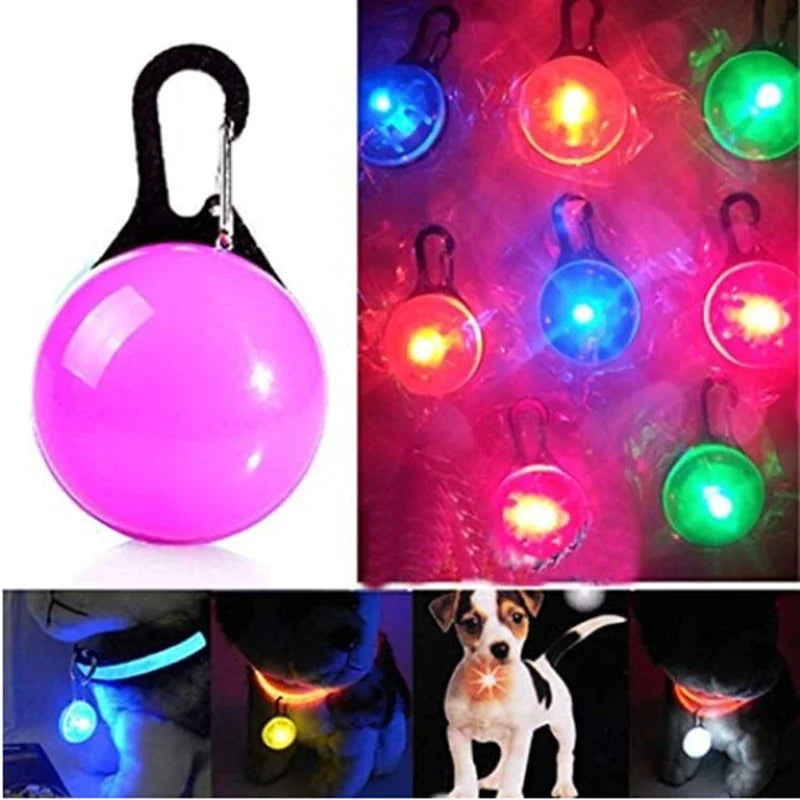 LED Dog Collar Light Pendant with 3 Modes, 6 Colors