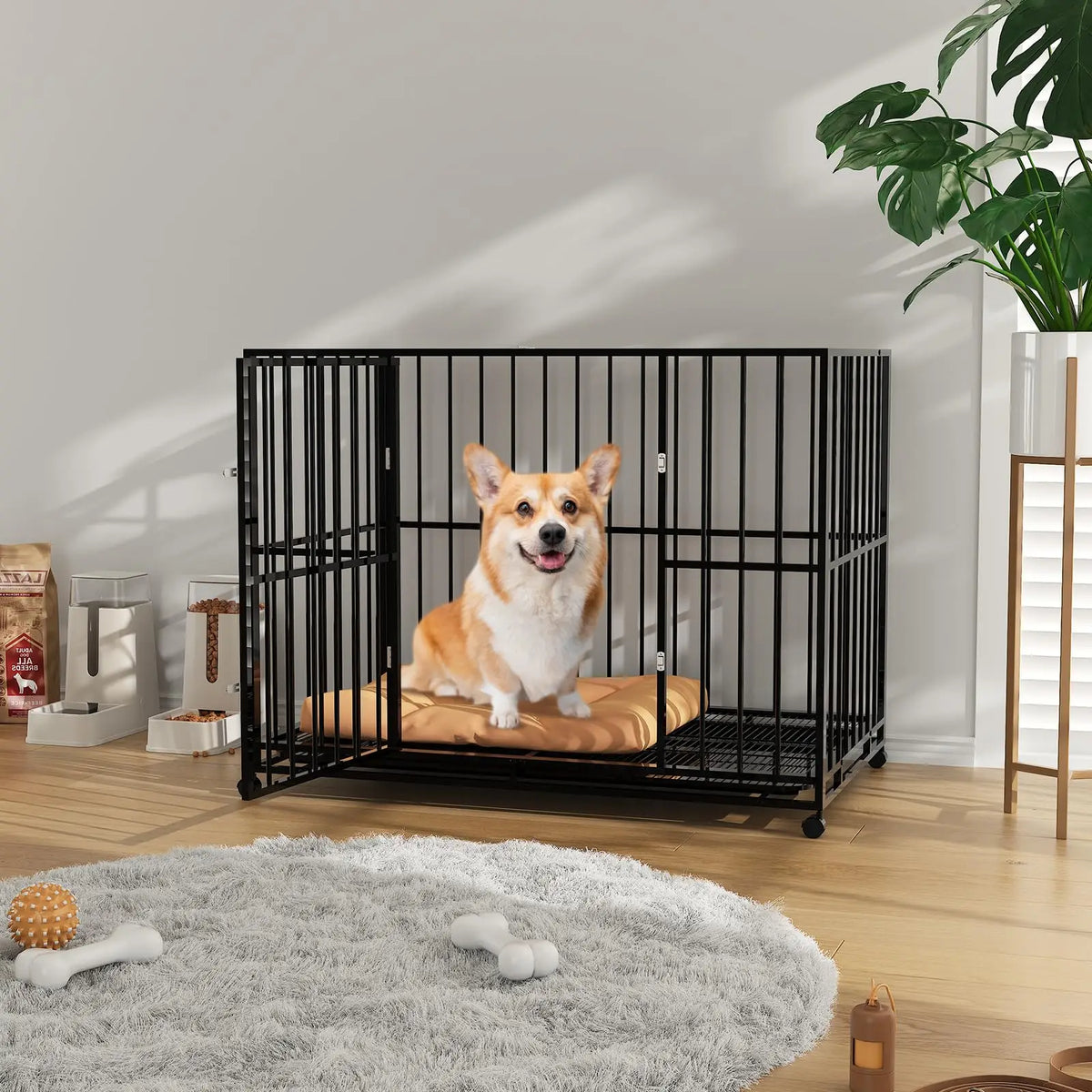 36 Inch Stainless Steel Dog Crate, Stackable Design