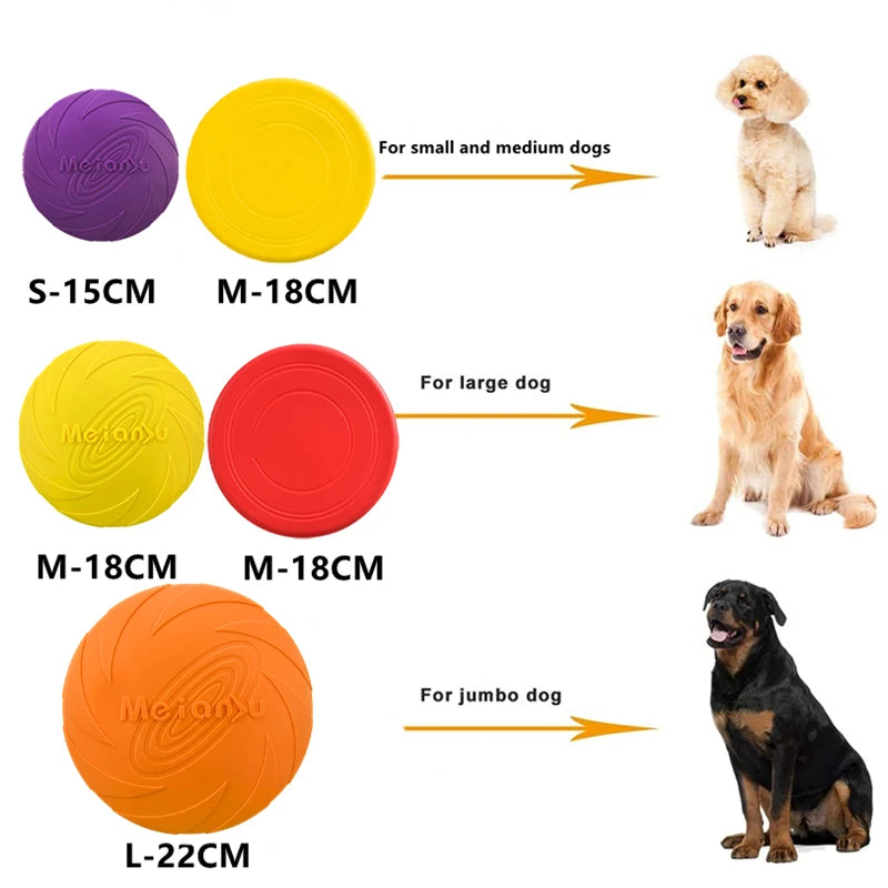 Dog Flying Disc Toy for Fetch and Outdoor Play, 3 Sizes