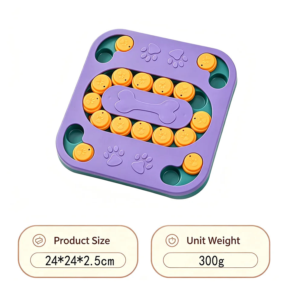 Interactive Dog Puzzle Feeder and Slow Feeder Bowl, 4 Styles